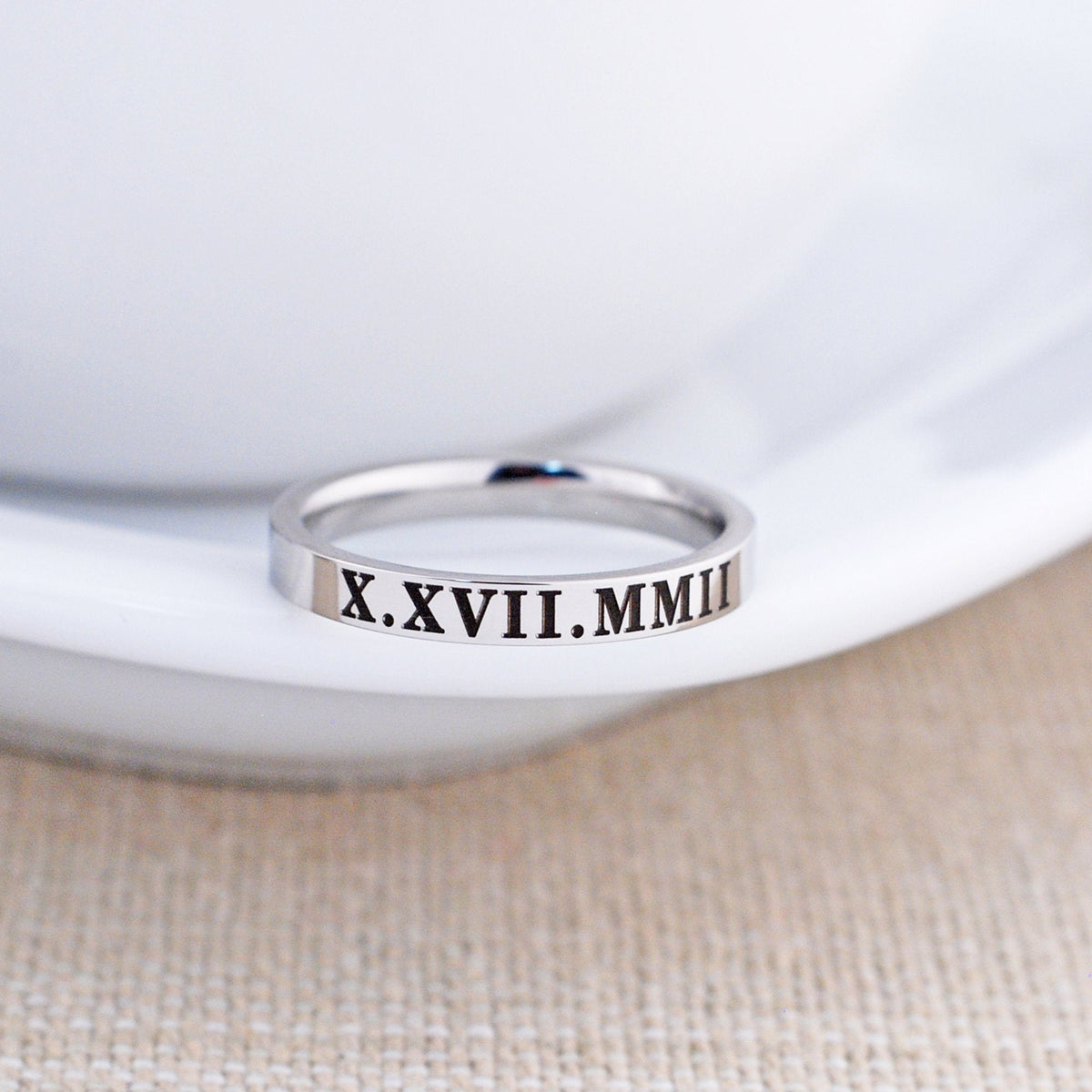 Roman Numeral Ring - 3mm – Ring – Love, Georgie