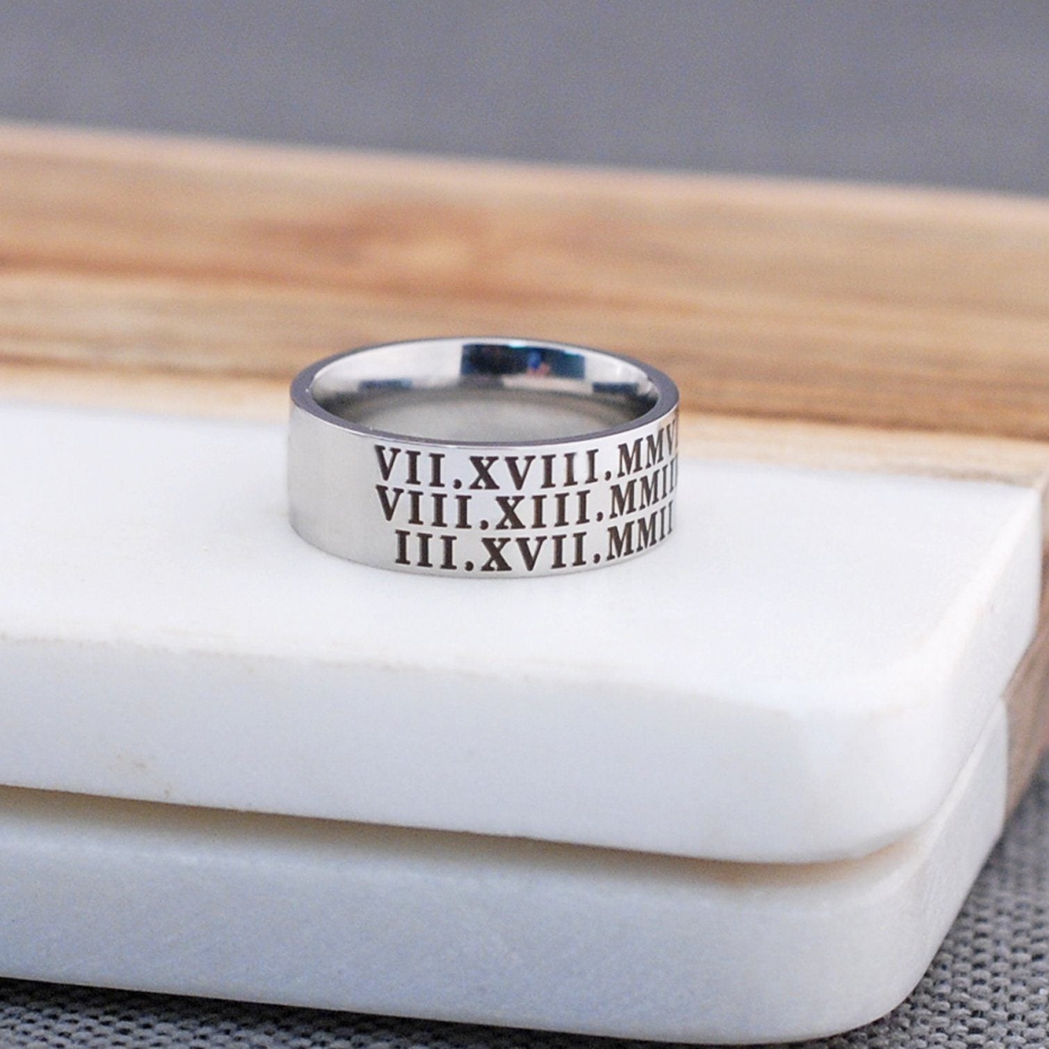 Roman Numeral Ring - 8mm – Ring – Love, Georgie