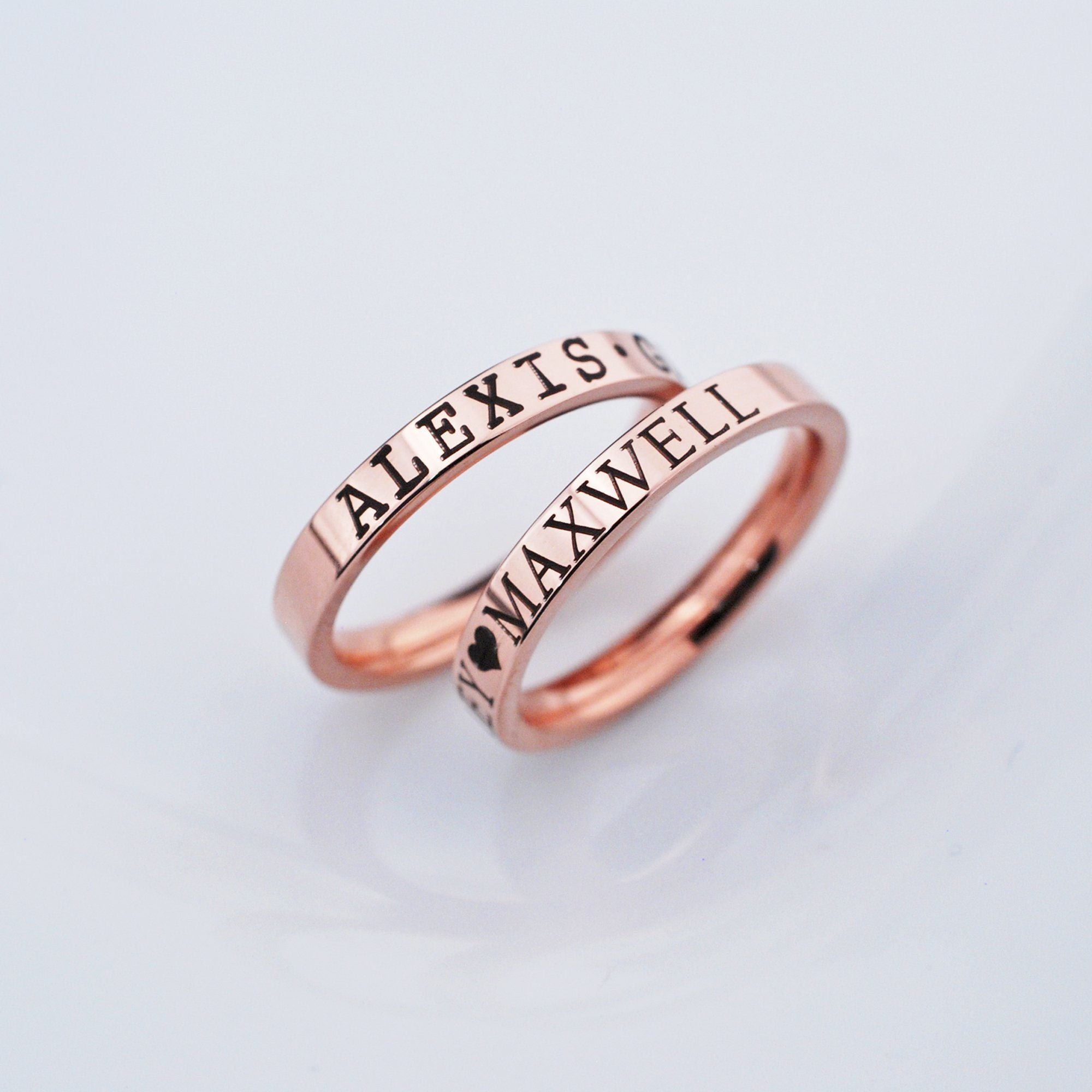Amazon.com: Personalized Rings Engagement Rings for Couples Promise Ring  for Her,Customized Wedding Ring Couple Rings for Women Name Rings Gift  Sterling Silver Birthstone Rings for Girls Engraving Name: Clothing, Shoes  & Jewelry