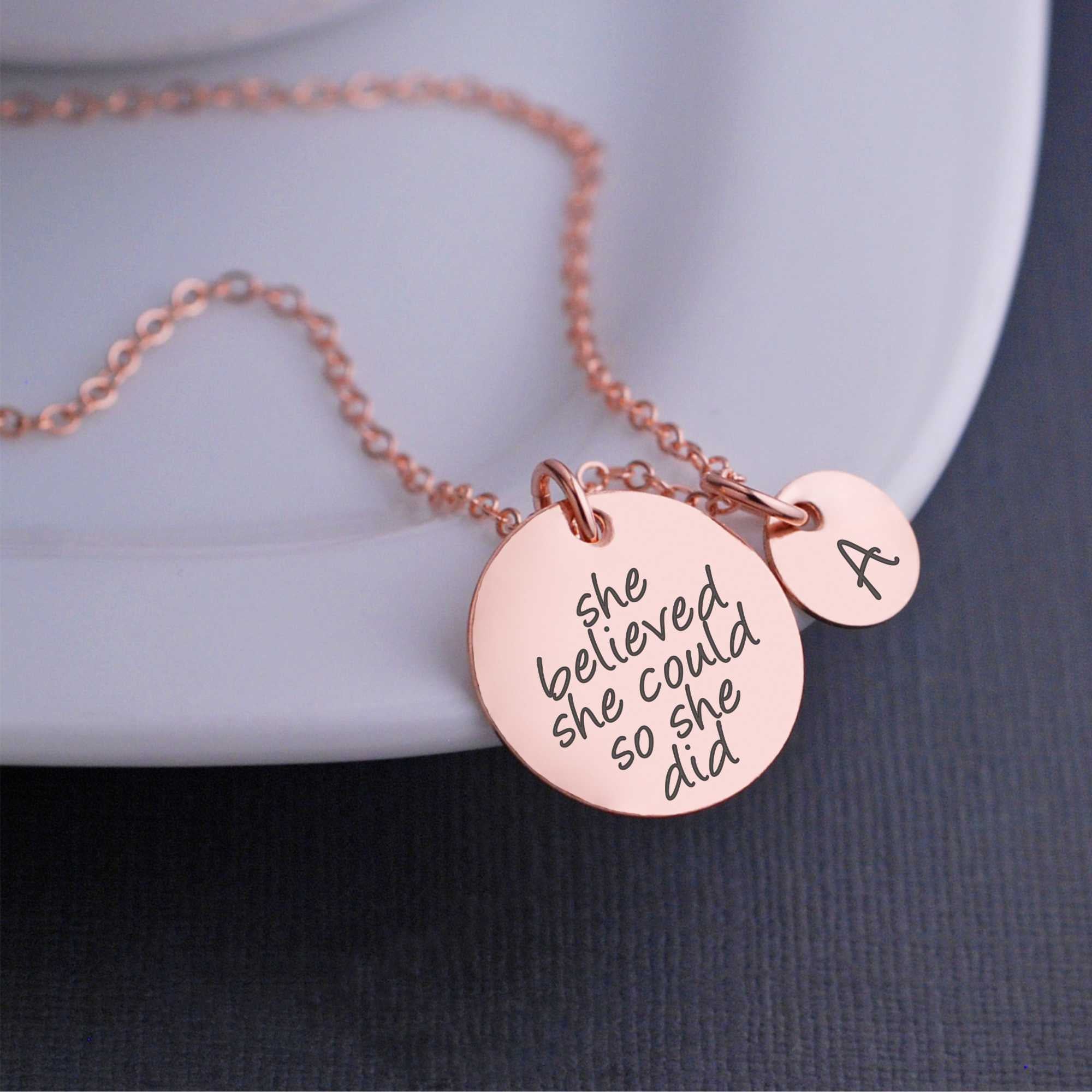 She Believed She Could So She Did Necklace – Necklace – Love, Georgie