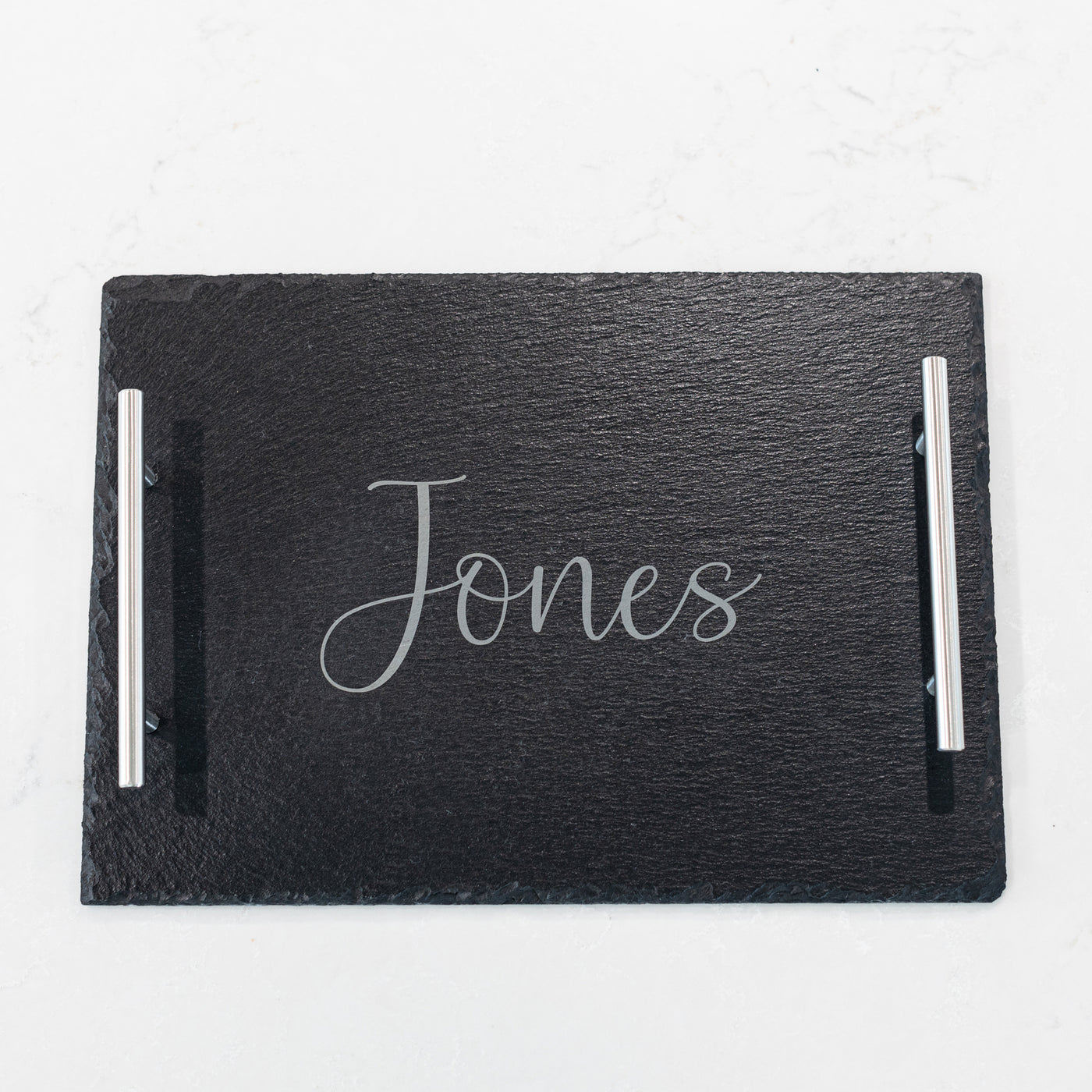 Personalized Slate Serving Board with Engraved Name Love,