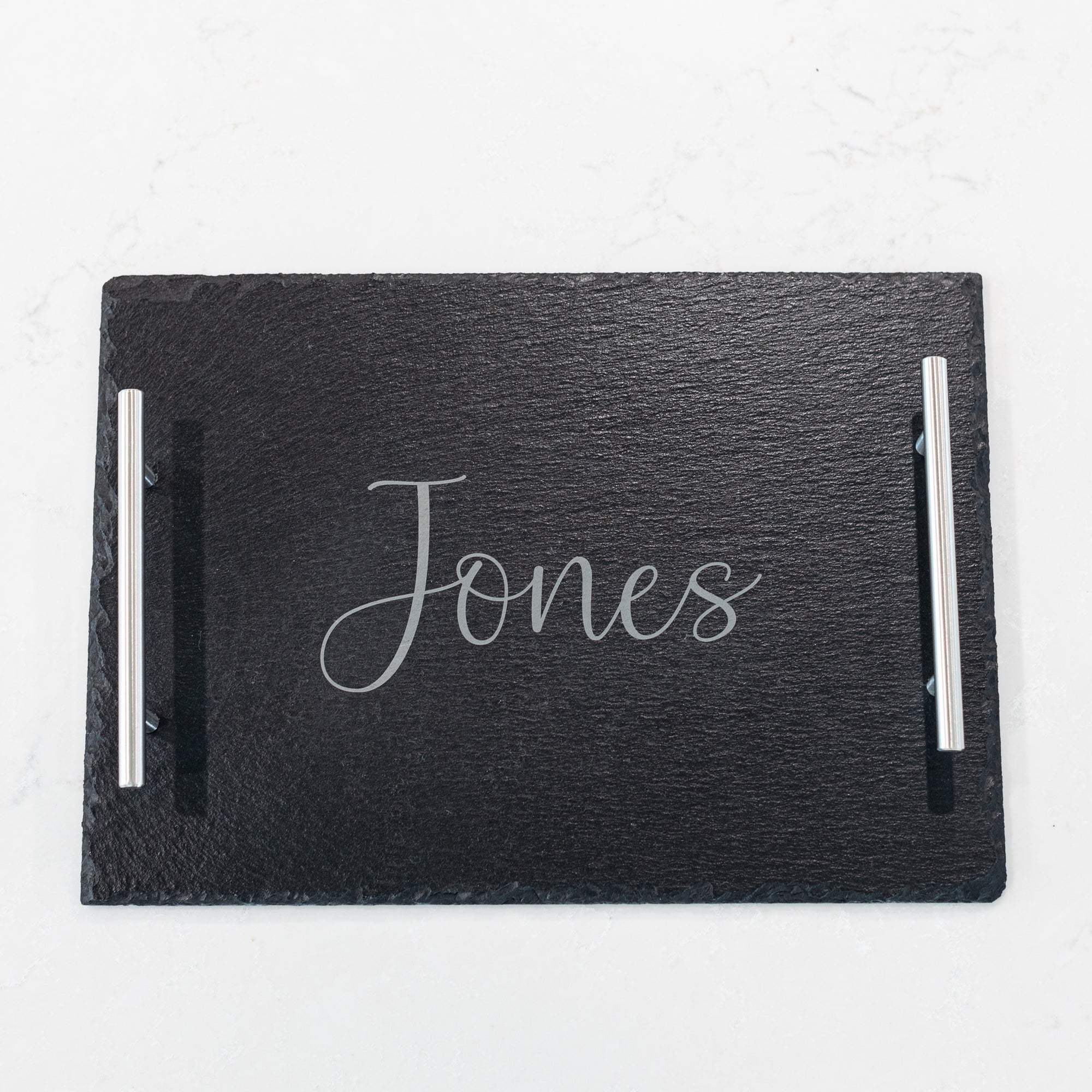 Personalized Slate Charcuterie Board and 4 Coaster Set