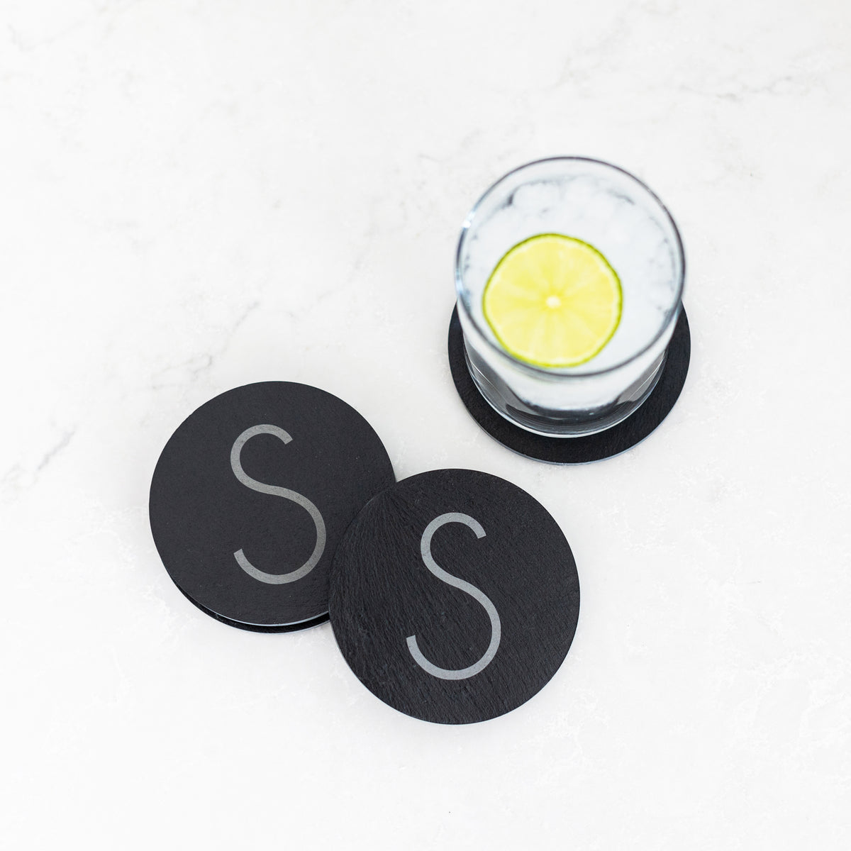 Personalized Slate Charcuterie Board and 4 Coaster Set