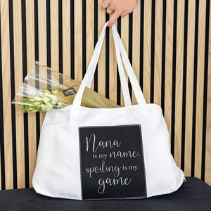 Nana Is My Name - Vegan Leather and Canvas Tote Bag