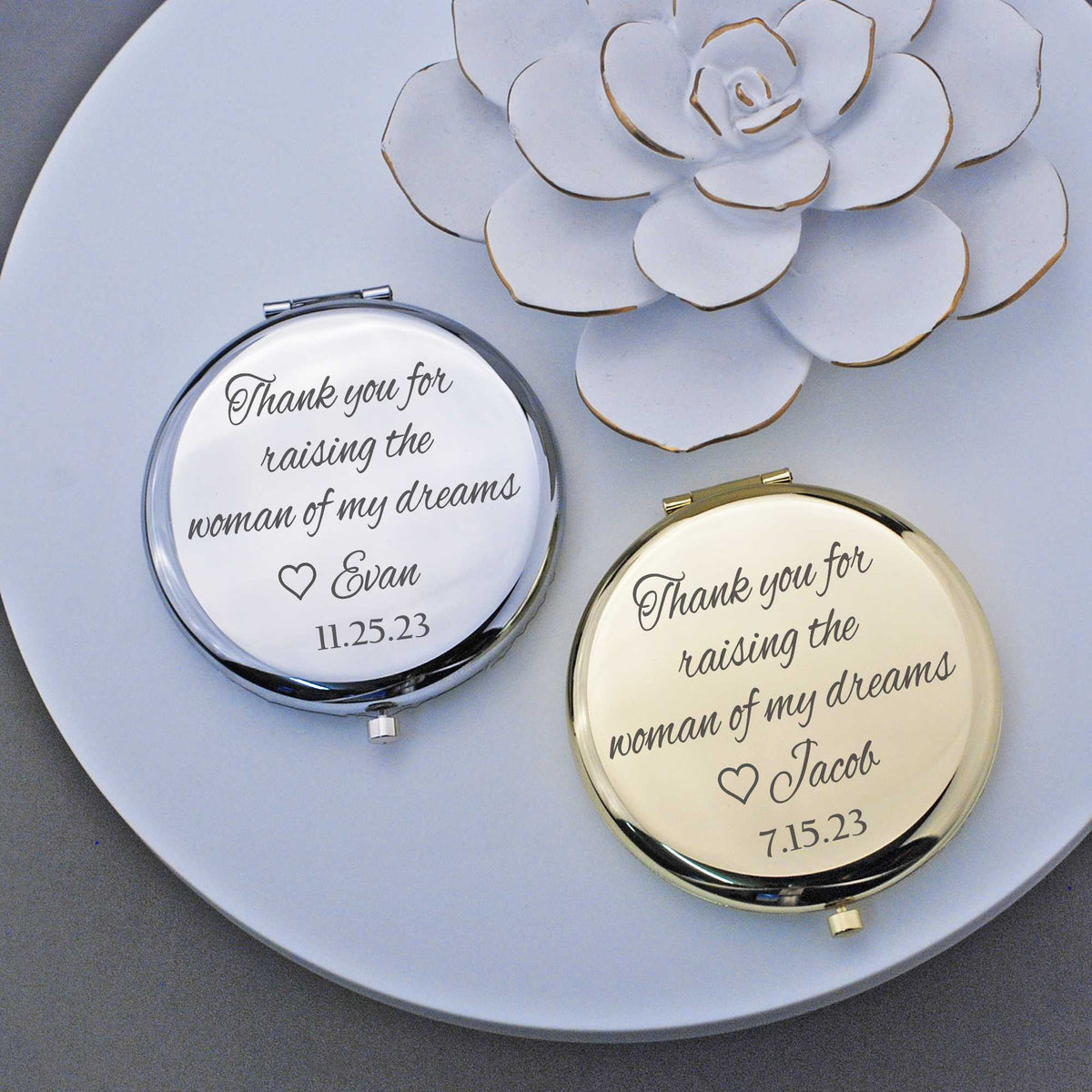 Thank You for Raising the Woman of My Dreams - Mother of Bride Compact Mirror