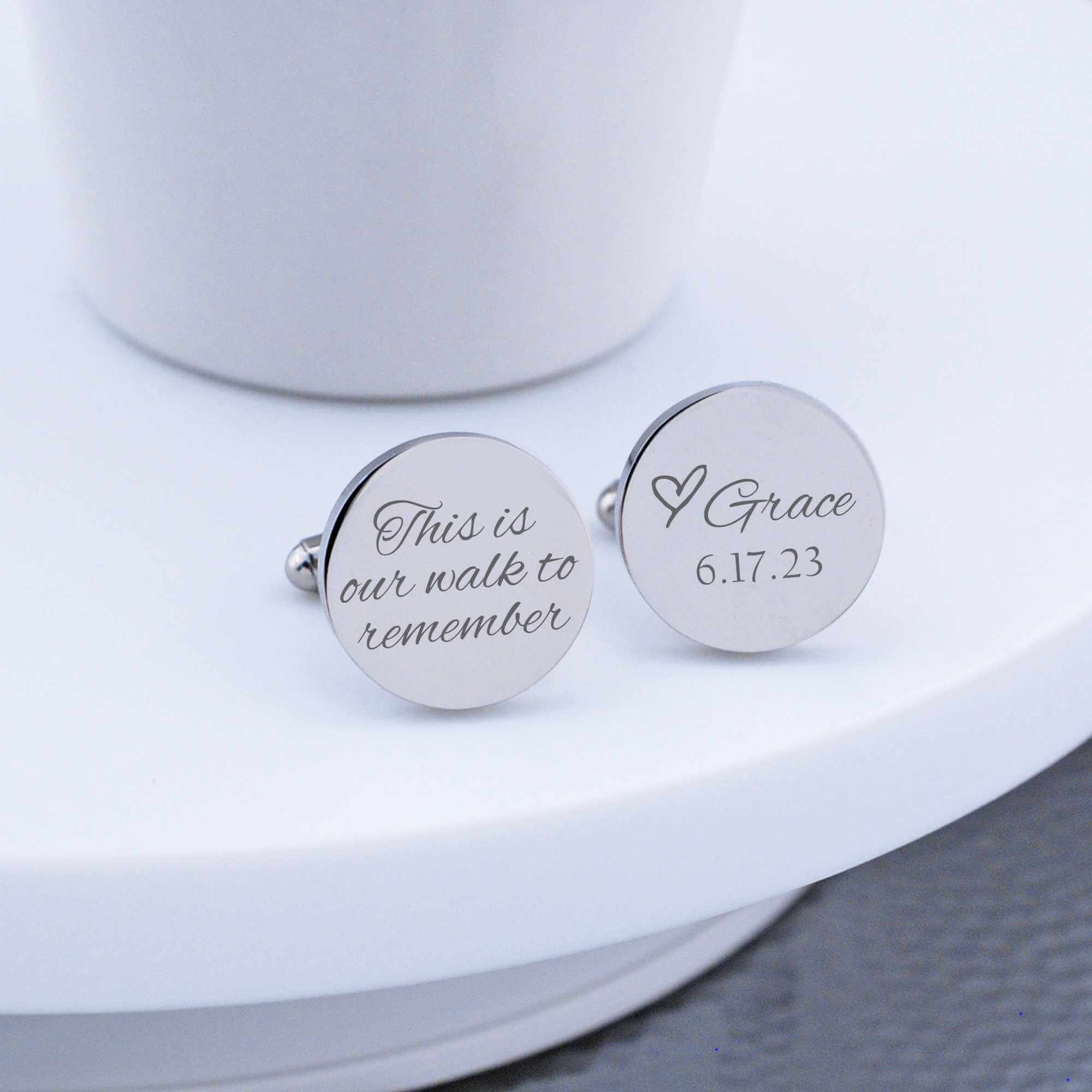 This Is Our Walk to Remember - Father of Bride Cufflinks