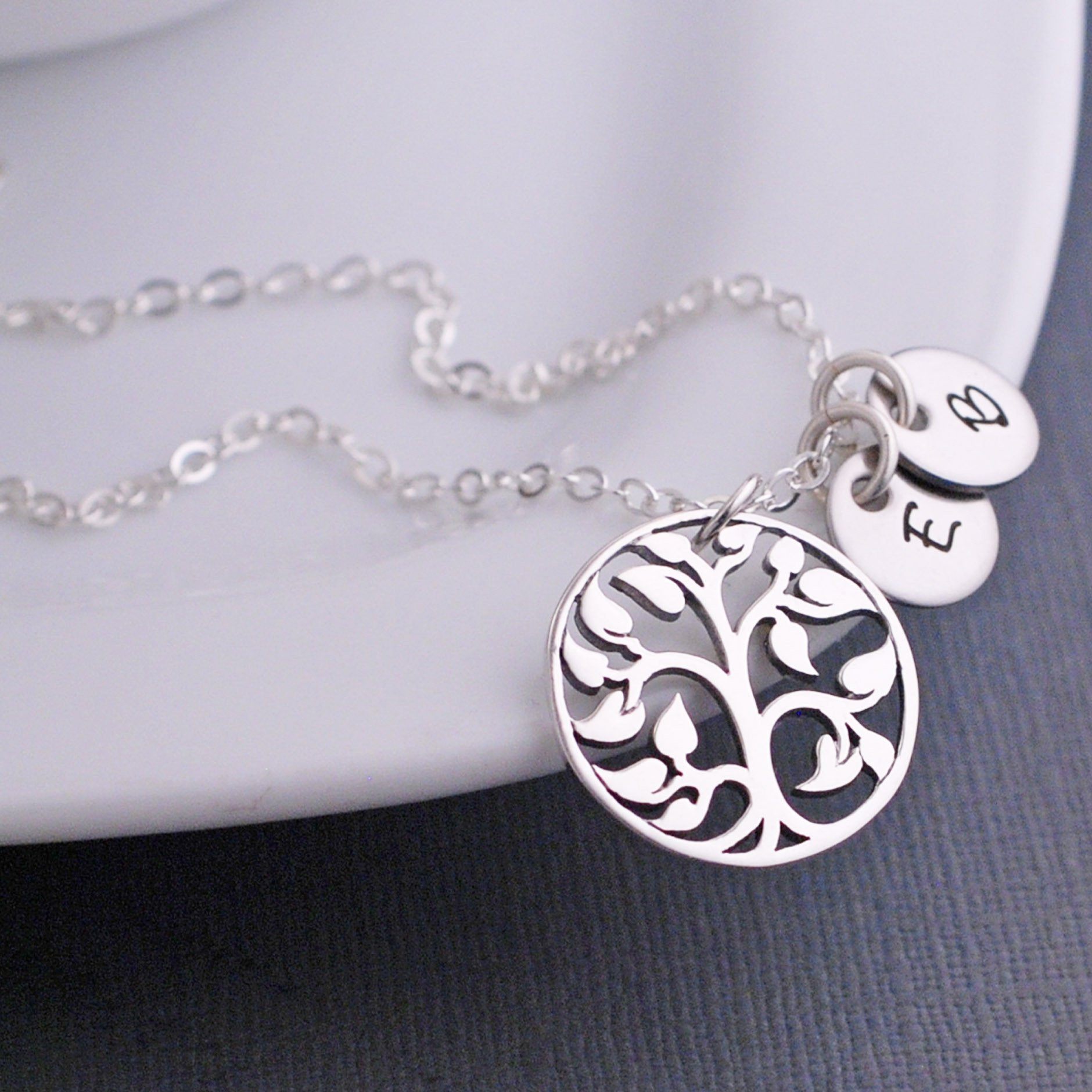 Sterling Silver Tree of Life Pendant or Necklace With Engraved 