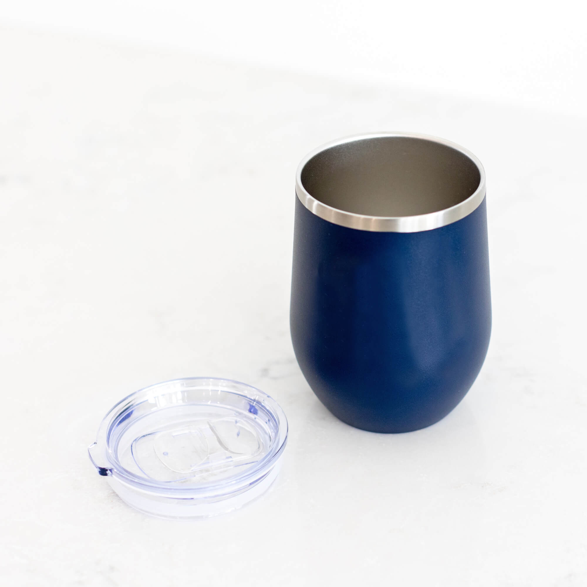 Insulated Wine Tumbler with Initial - 12 oz.