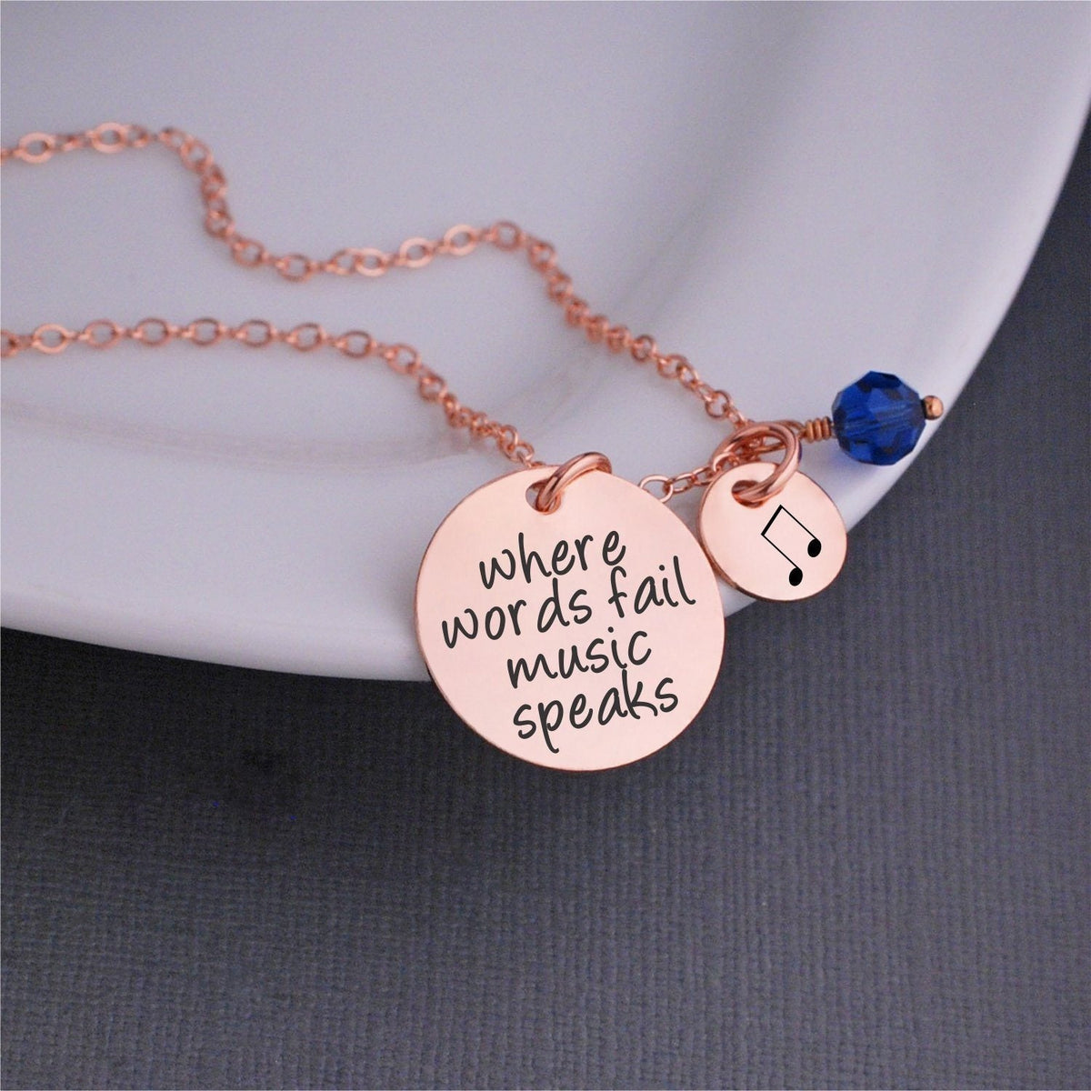 Where Words Fail Music Speaks Necklace – Necklace – Love, Georgie