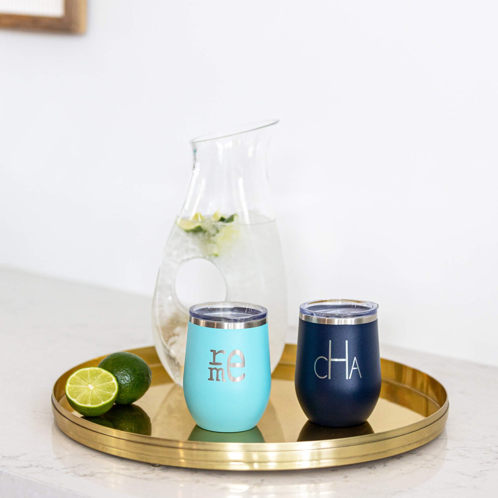 Monogrammed Insulated Wine Tumbler - 12 oz.