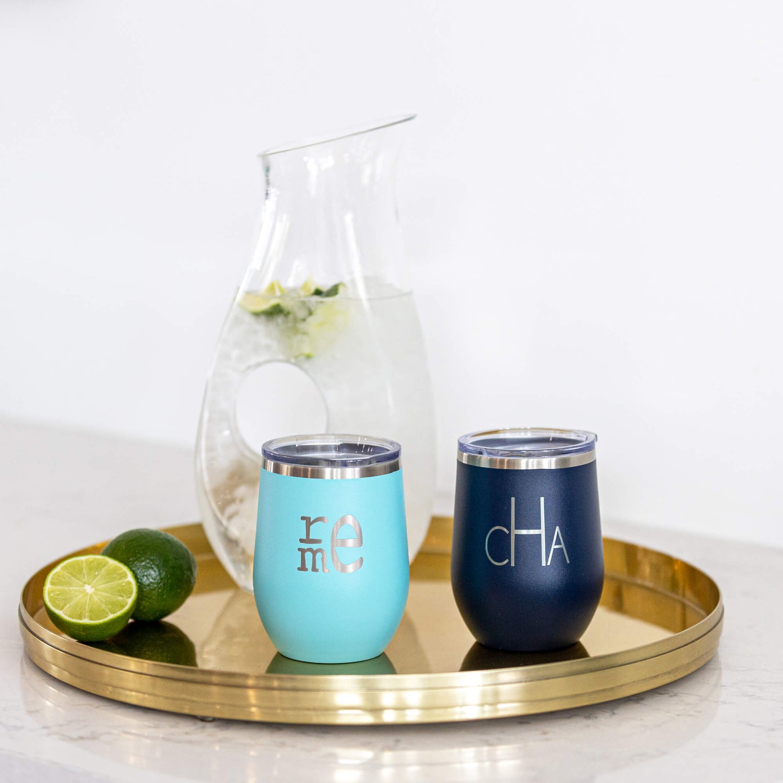 Monogrammed Insulated Wine Tumbler - 12 oz.