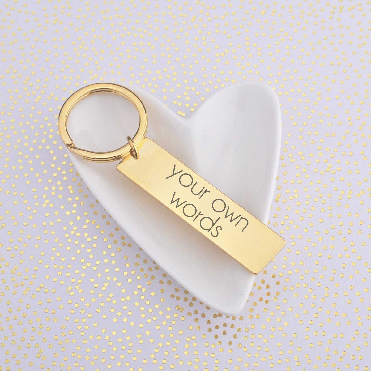 Bar Keychain Engraved with Your Own Words