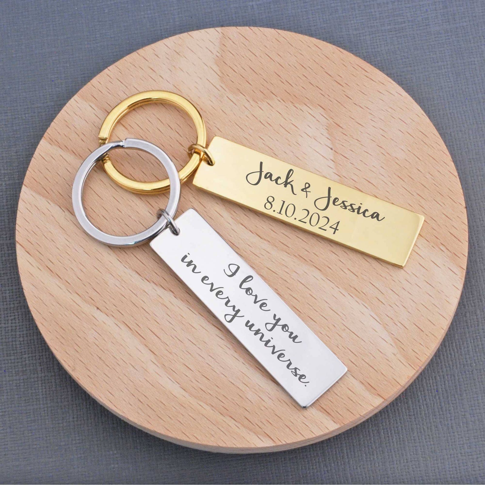 Anniversary Keychain for Husband or Wife – Keychain – Love, Georgie