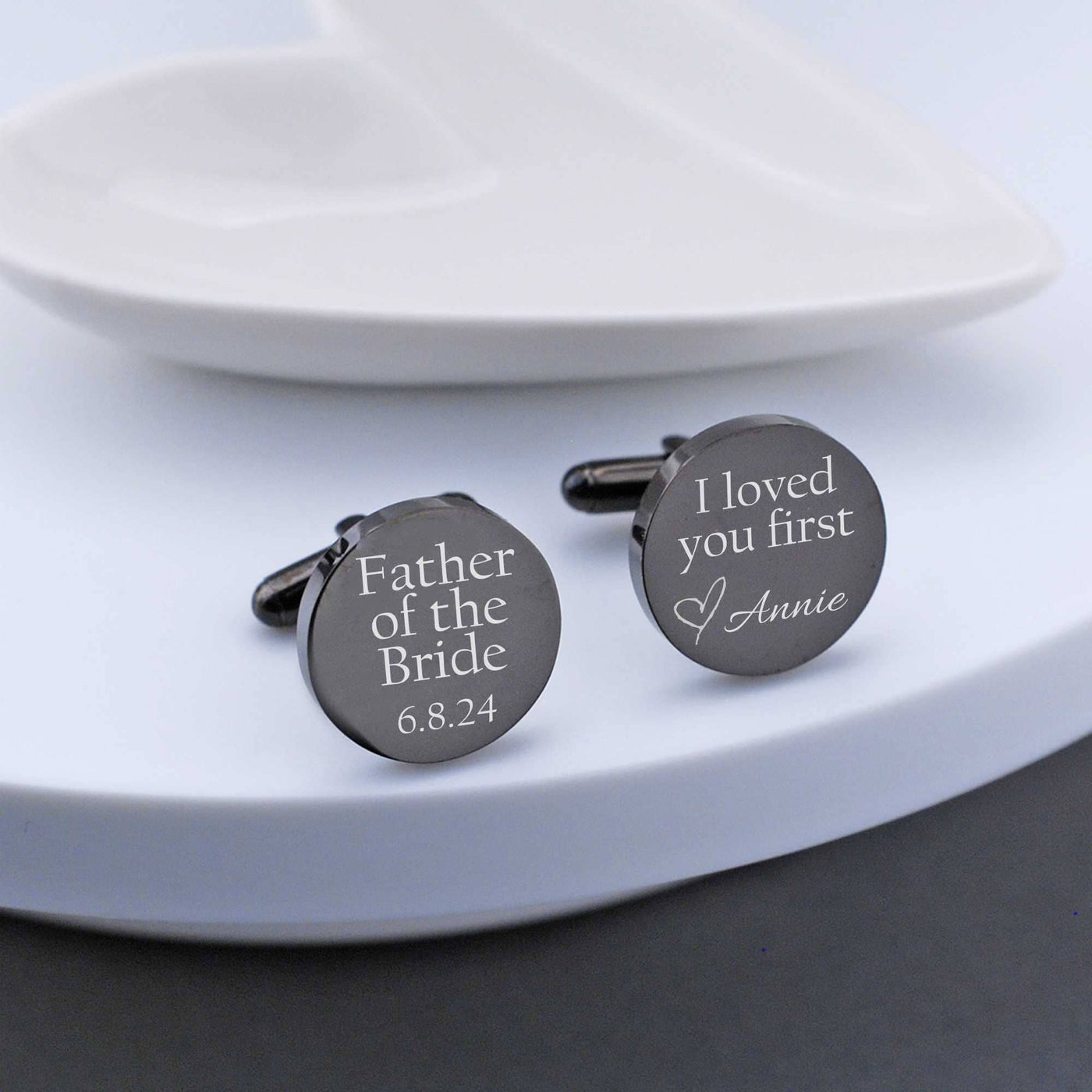Personalized Father of the Bride Cufflinks Love,