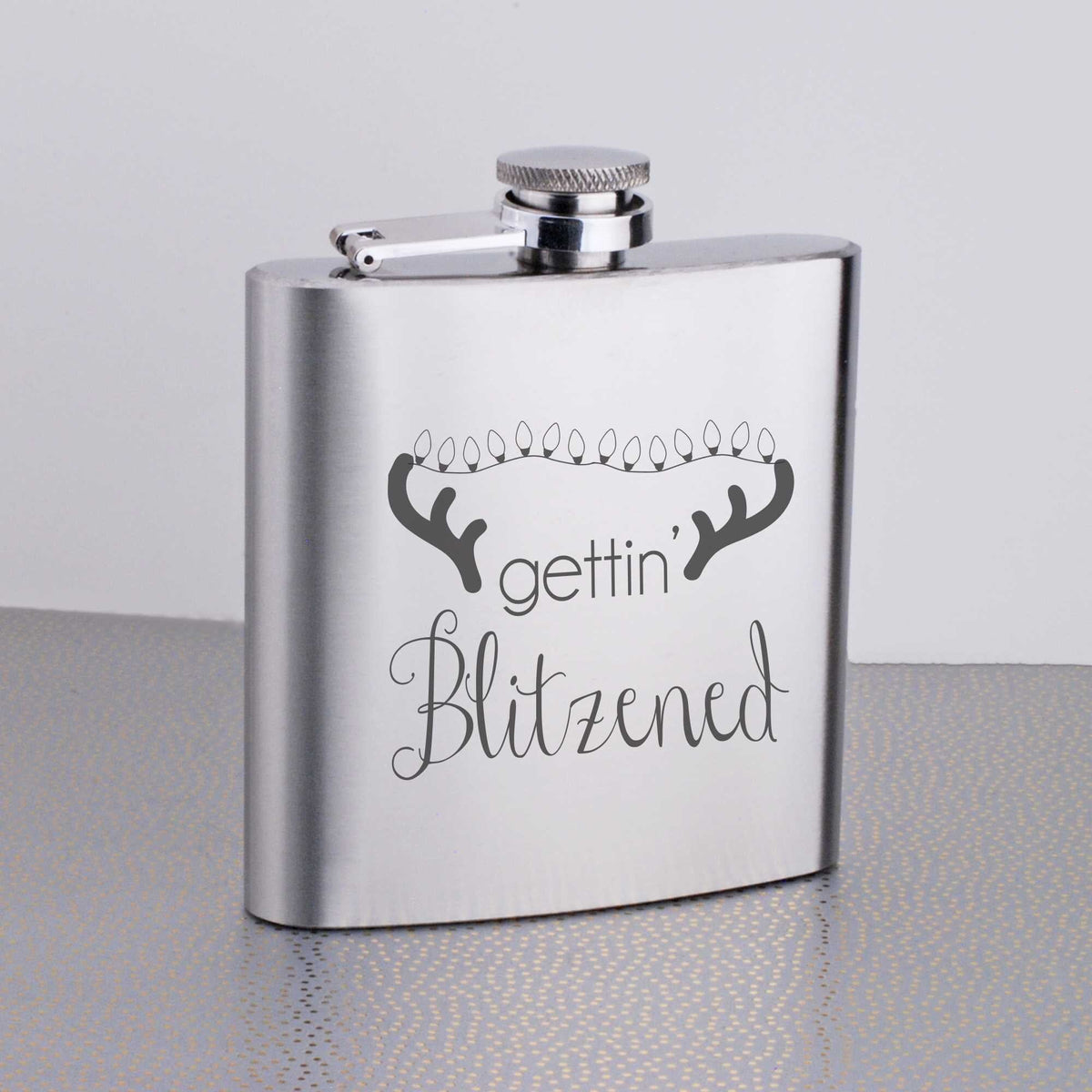 Christmas Flask - 'Gettin' Blitzened' – Flask – Love, Georgie