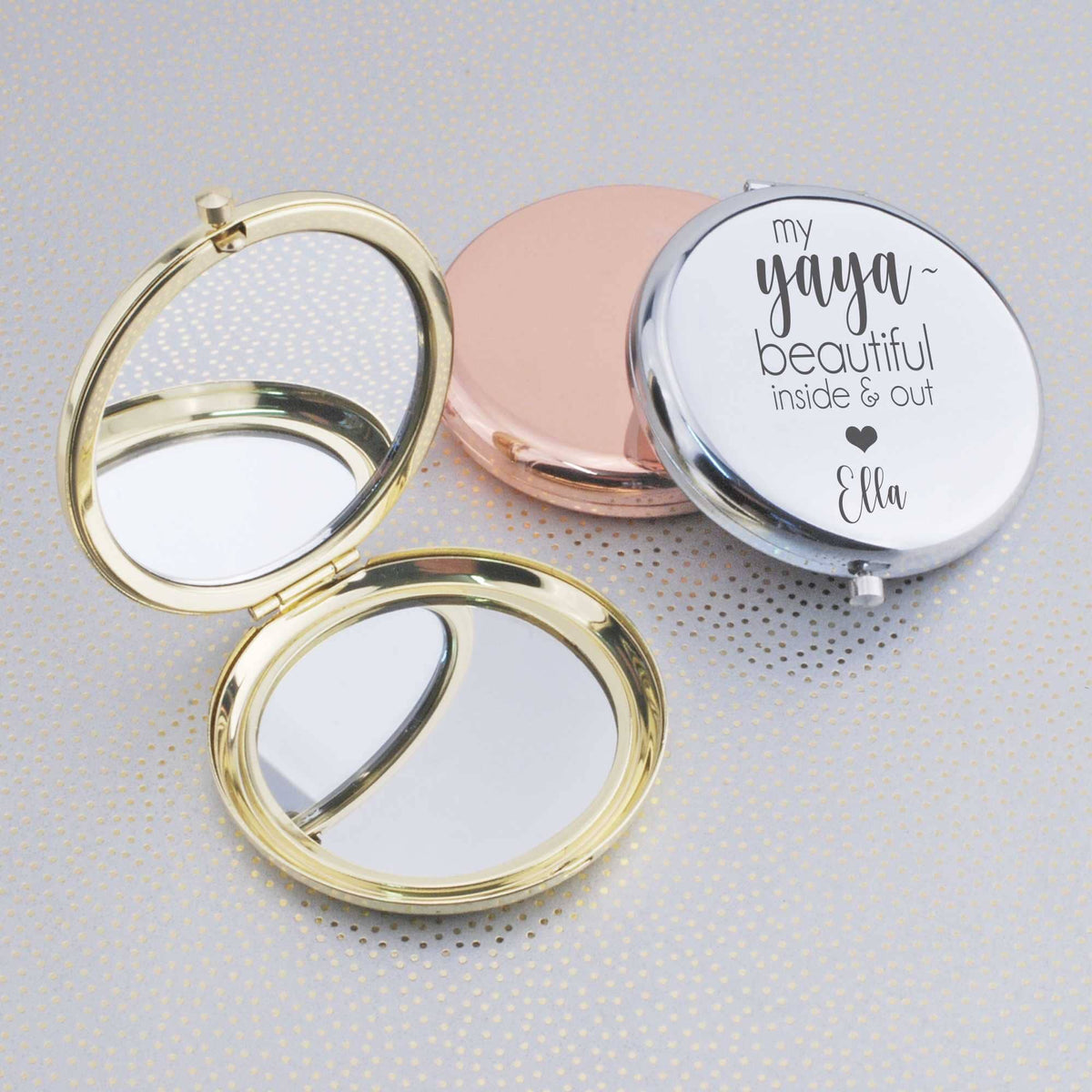 Pocket Mirror Gift for Nana - 'Beautiful Inside & Out' – Pocket Mirror – Love, Georgie