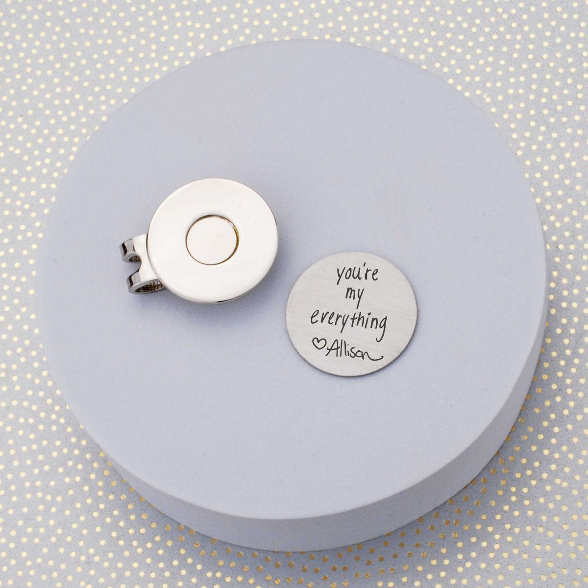 Golf Ball Marker Engraved with Your Handwriting