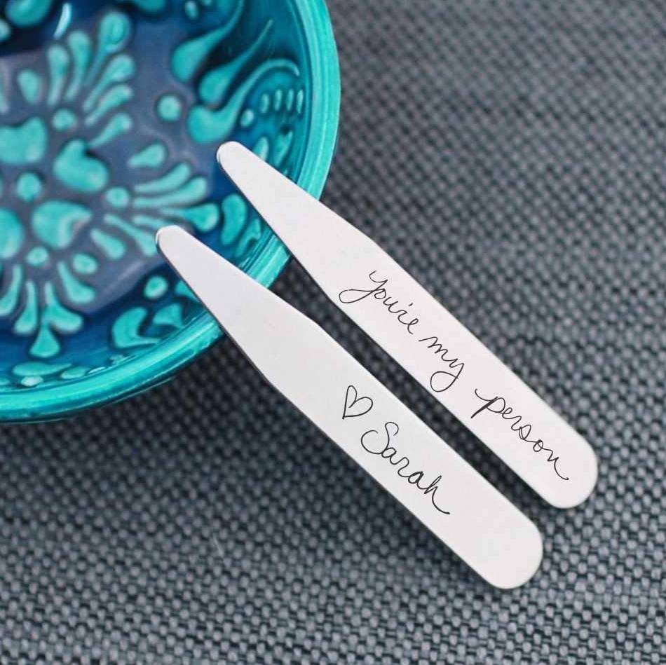 Handwriting Collar Stays