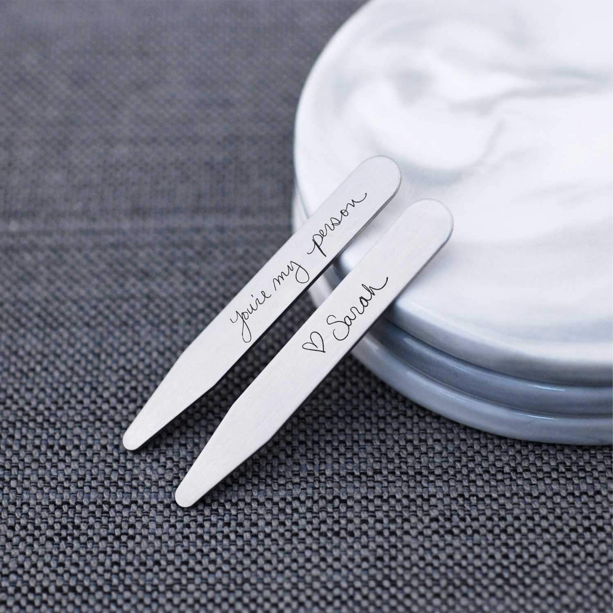 Handwriting Collar Stays – Collar Stays – Love, Georgie