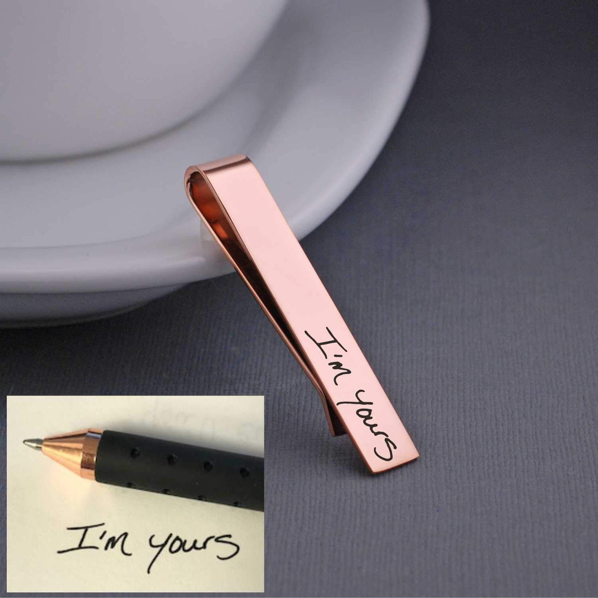 Handwriting Tie Clip – tie clip – Love, Georgie