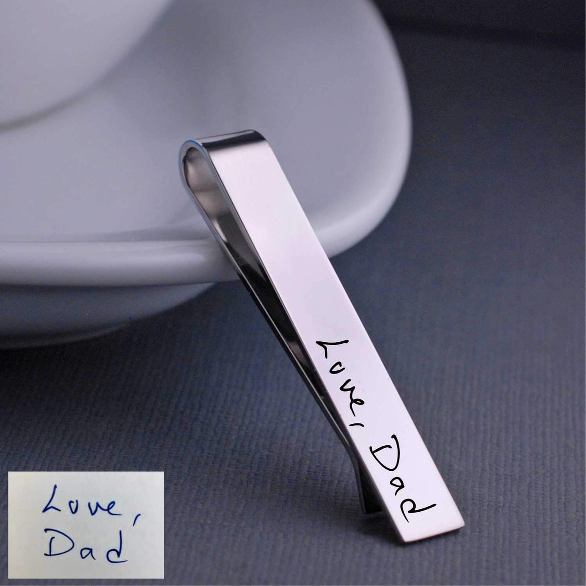 Handwriting Tie Clip – tie clip – Love, Georgie