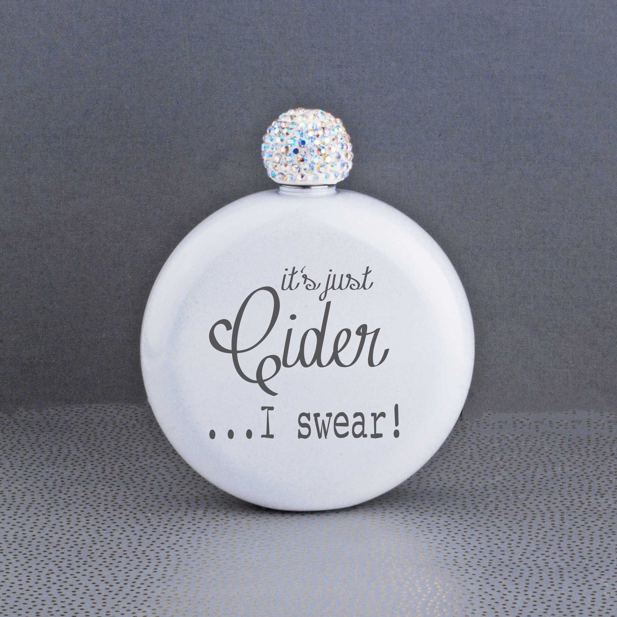 It's just CIDER...I swear! - Round Glitter Flask – Flask – Love, Georgie