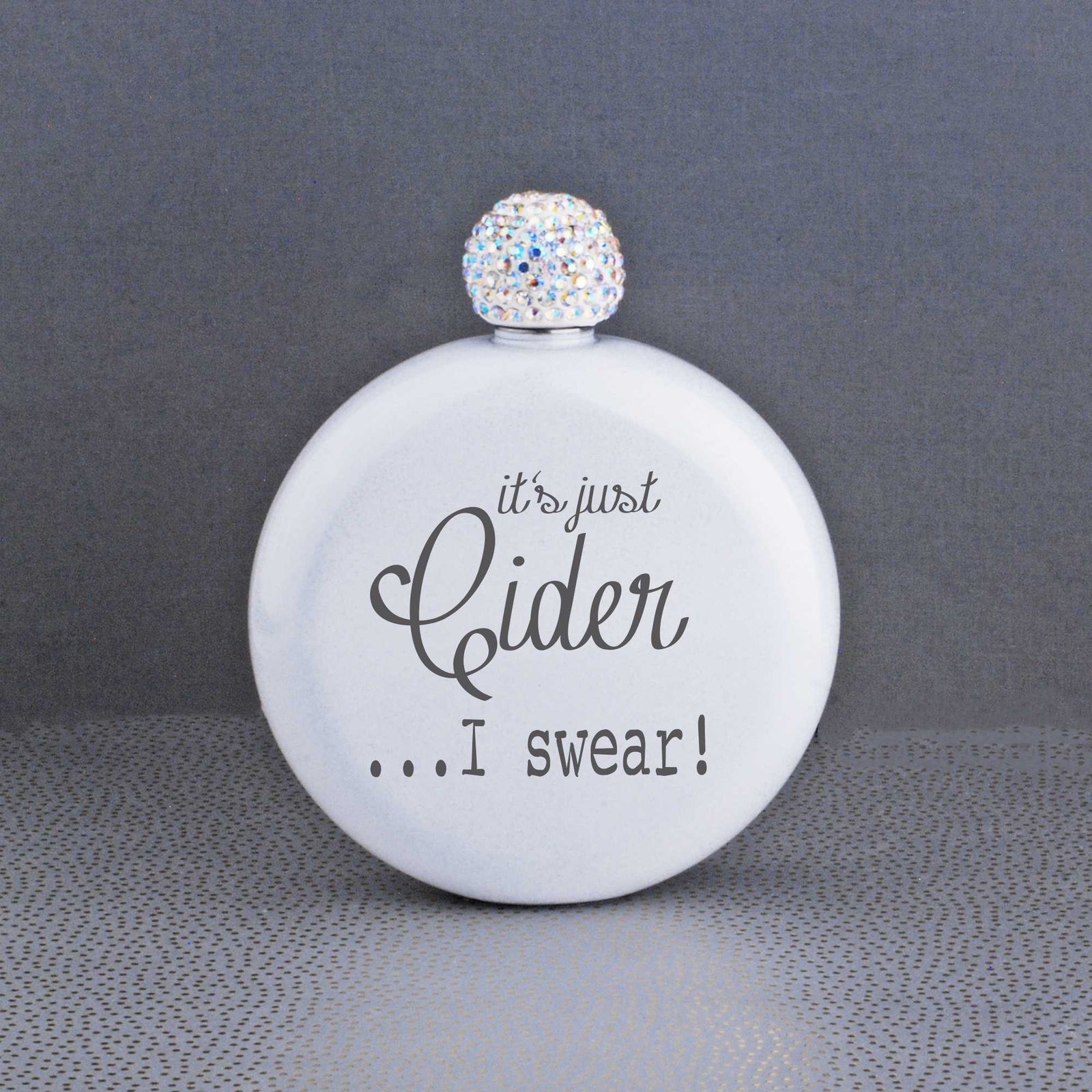 It's just CIDER...I swear! - Round Glitter Flask – Flask – Love, Georgie