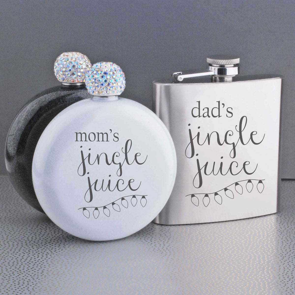 Jingle Juice&#39; - Mom &amp; Dad Christmas Flask Set – Flask – Love, Georgie
