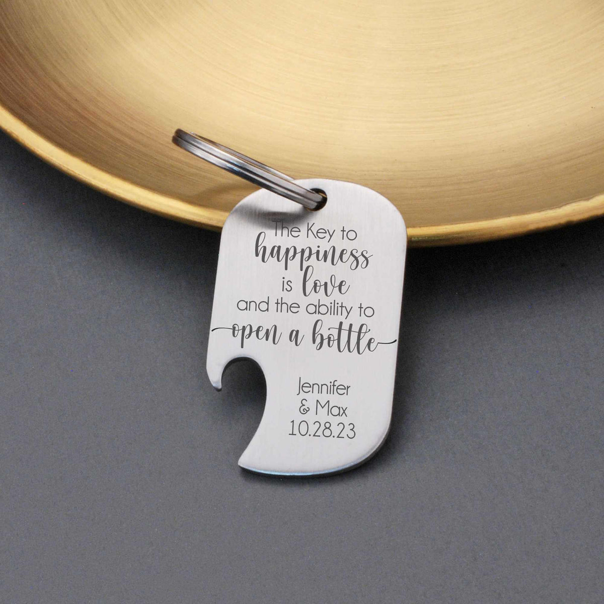 The Key to Happiness - Bottle Opener Keychain