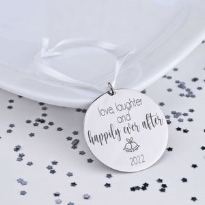 Love, Laughter, Happily Ever After - Ornament for Newlyweds