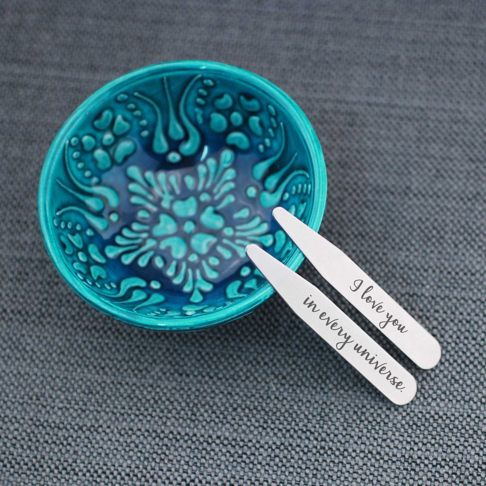 Anniversary Collar Stays - I Love You In Every Universe – Collar Stays – Love, Georgie