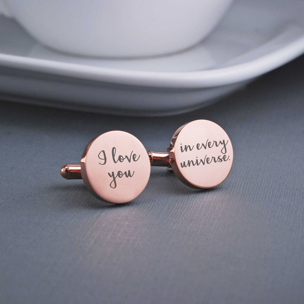 I love you in every universe' Cufflinks – Cufflinks – Love, Georgie