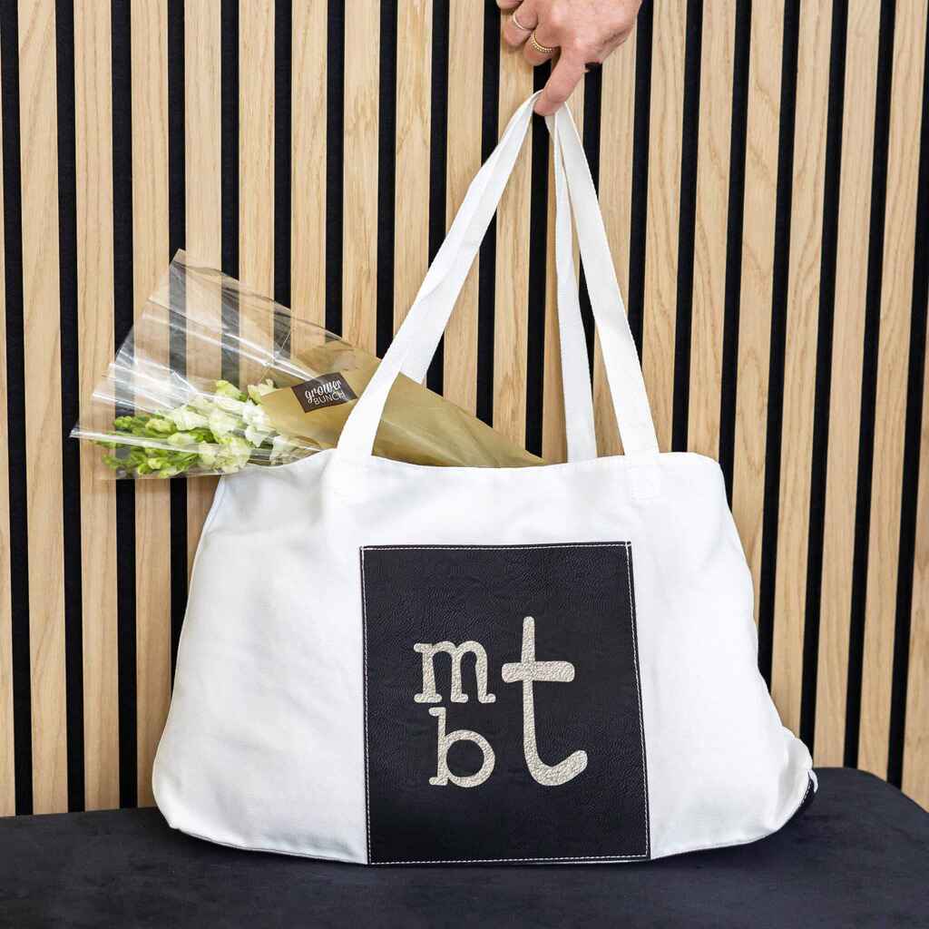 Personalized Monogram Tote Bag Stylish Customizable Tote 