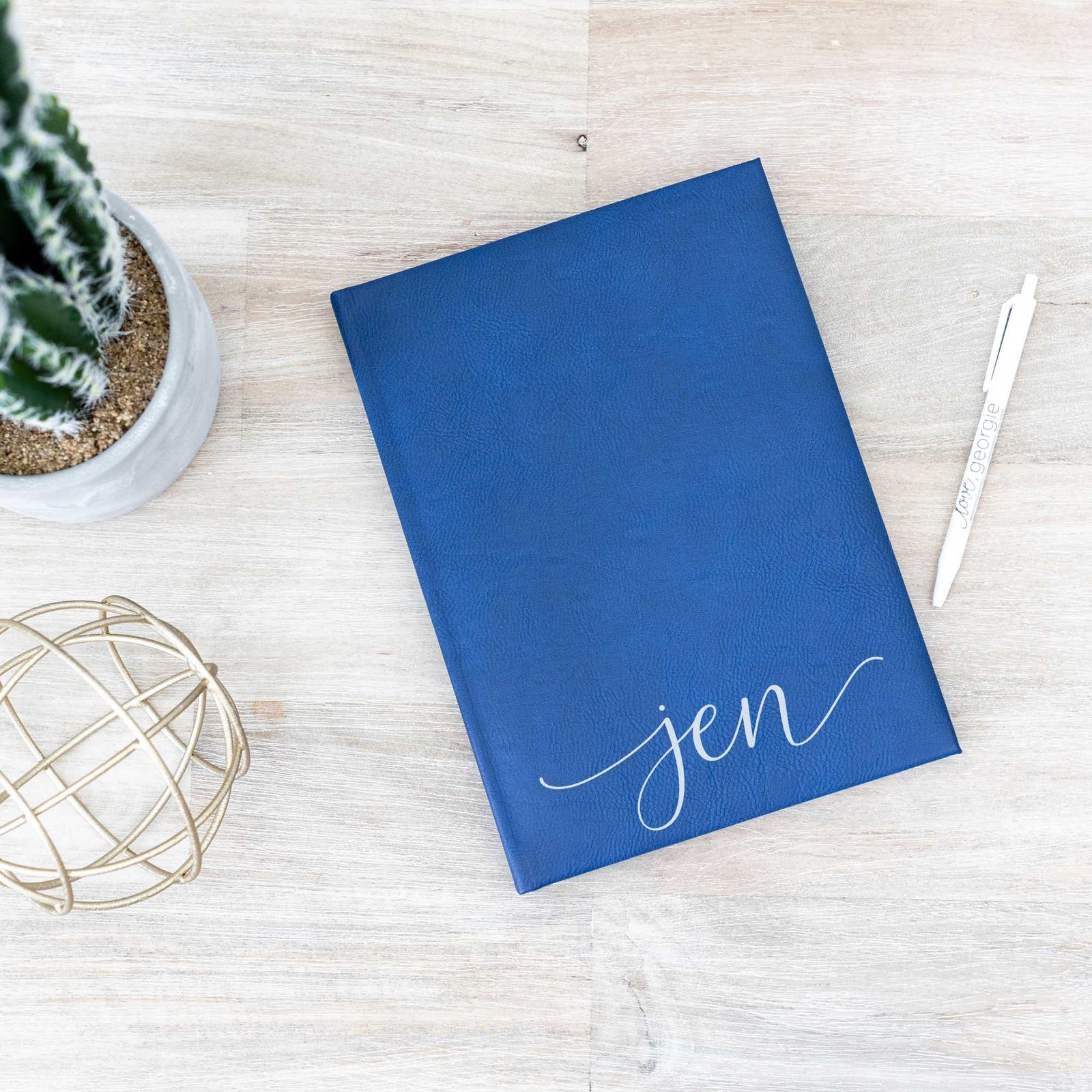 Vegan Leather Journal with Name