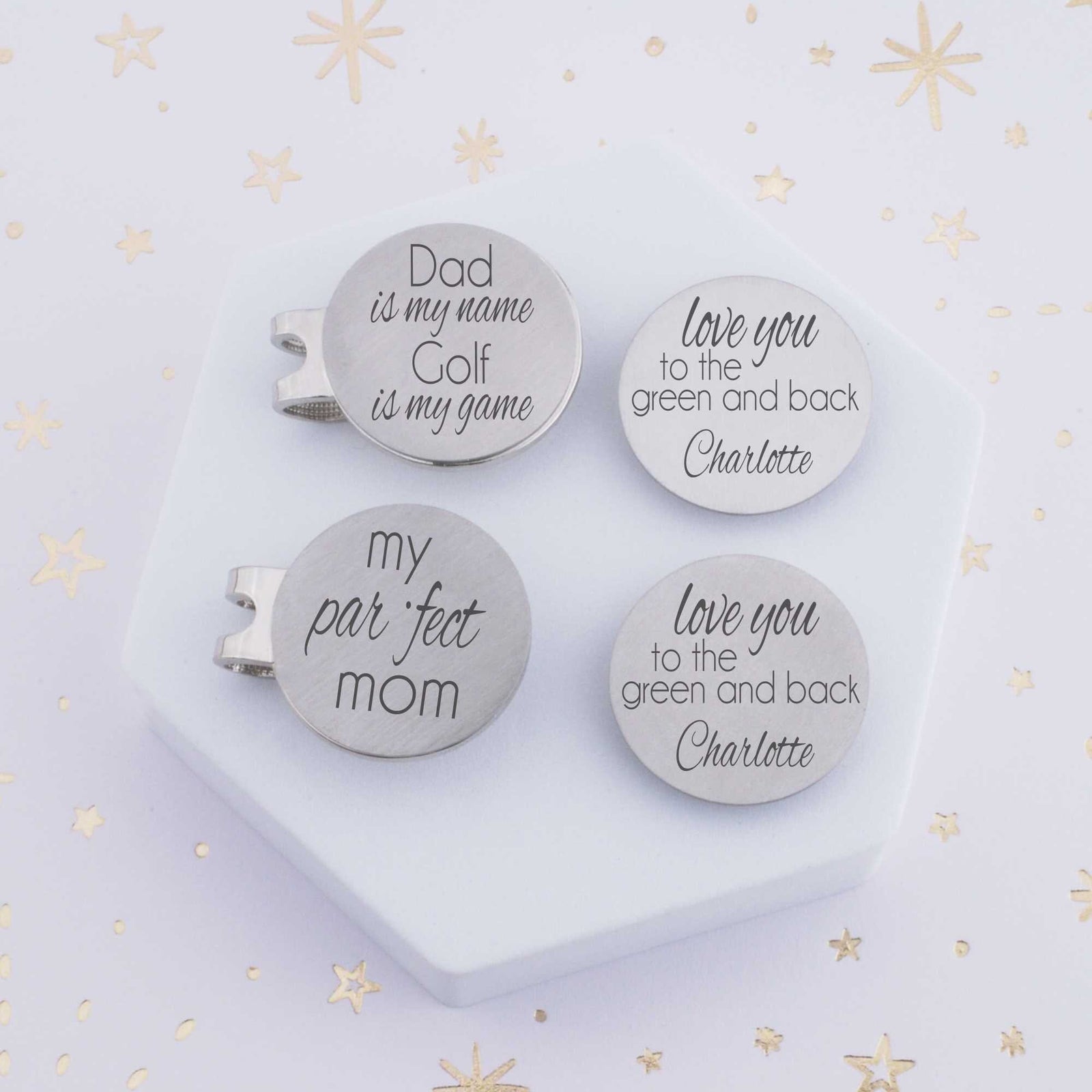 Golf Ball Marker Set for Parents – Golf Ball Markers – Love, Georgie