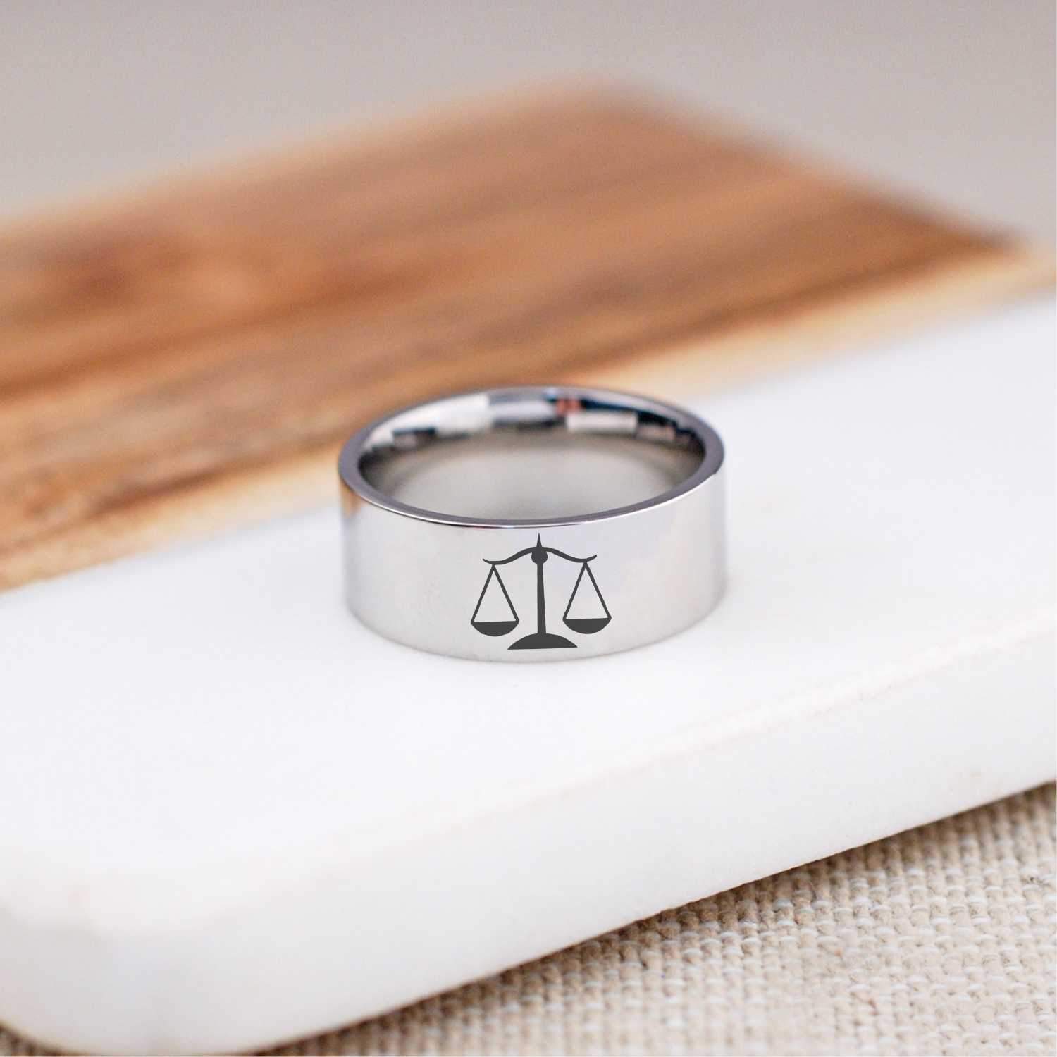 Scales of Justice Ring - 8mm – Ring – Love, Georgie