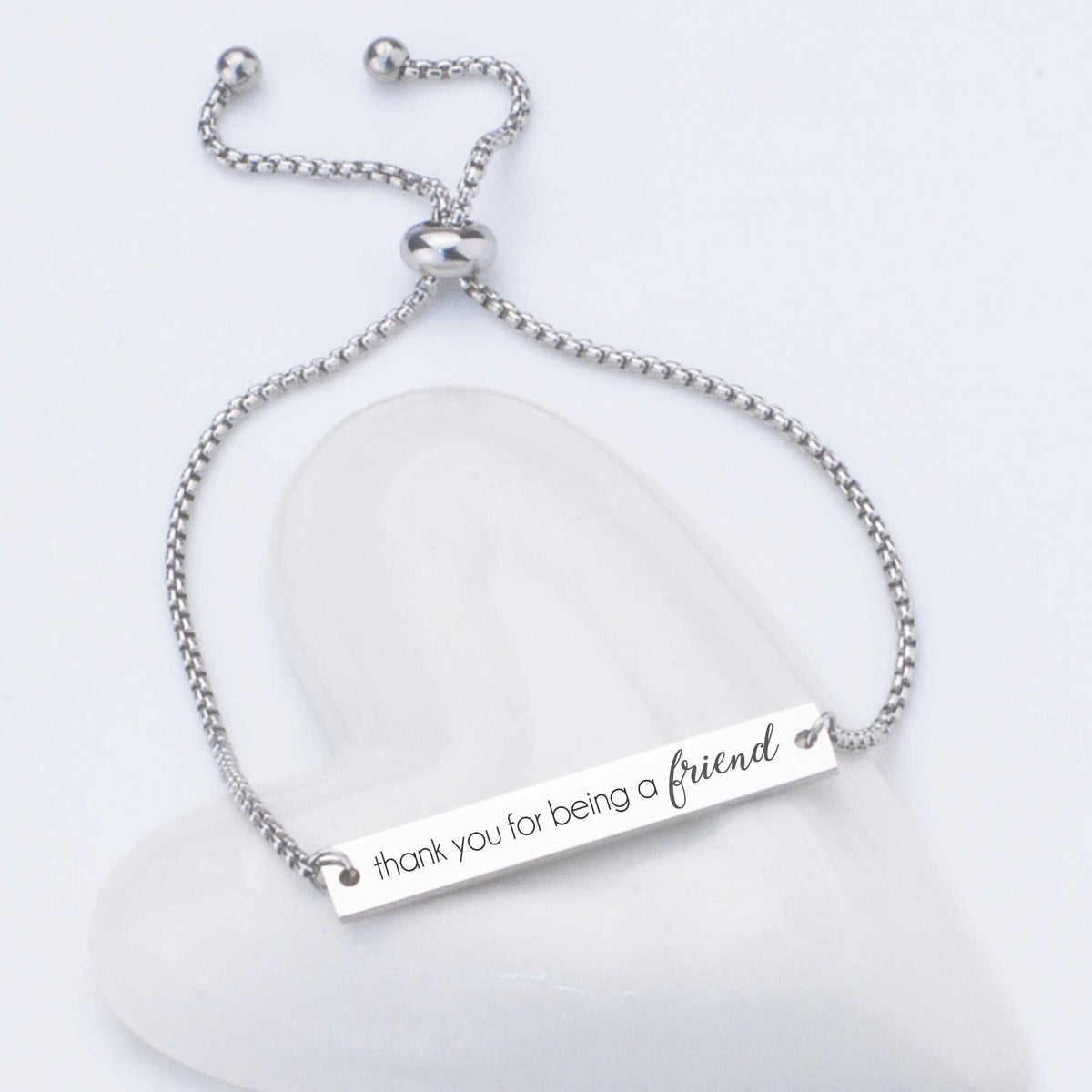 Thank You for Being a Friend Adjustable Bracelet – Bracelet – Love, Georgie