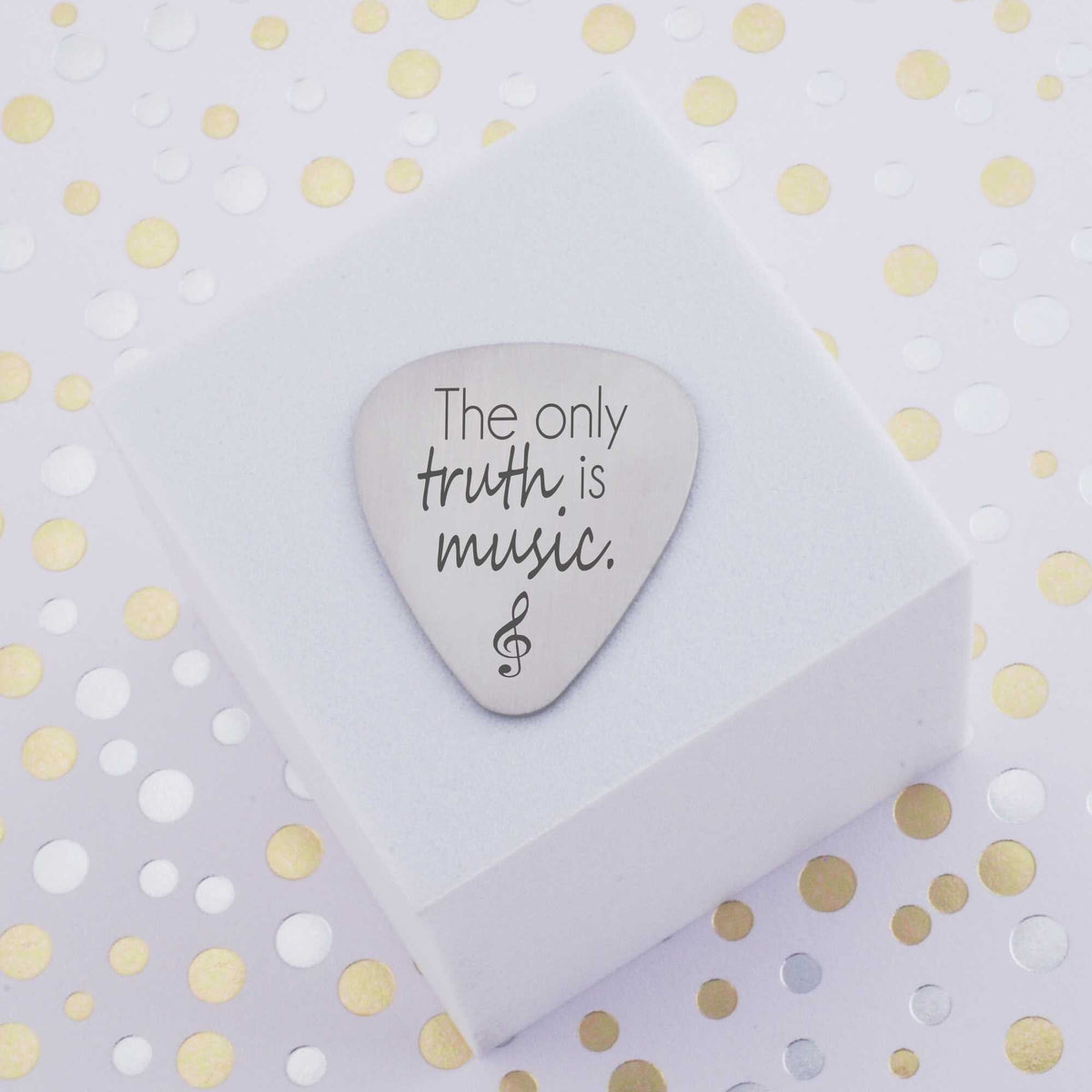 Engraved Guitar Pick - &#39;The only truth is music&#39; – Guitar Pick – Love Georgie