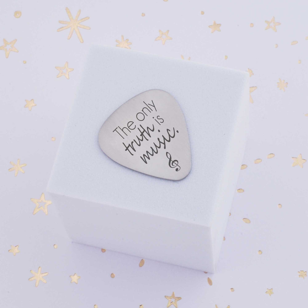 Engraved Guitar Pick - 'The only truth is music' – Guitar Pick – Love Georgie