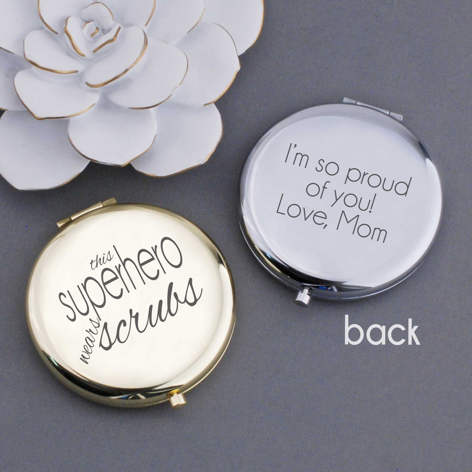 Nurse or Doctor Pocket Mirror - This Superhero Wears Scrubs – Pocket Mirror – Love, Georgie