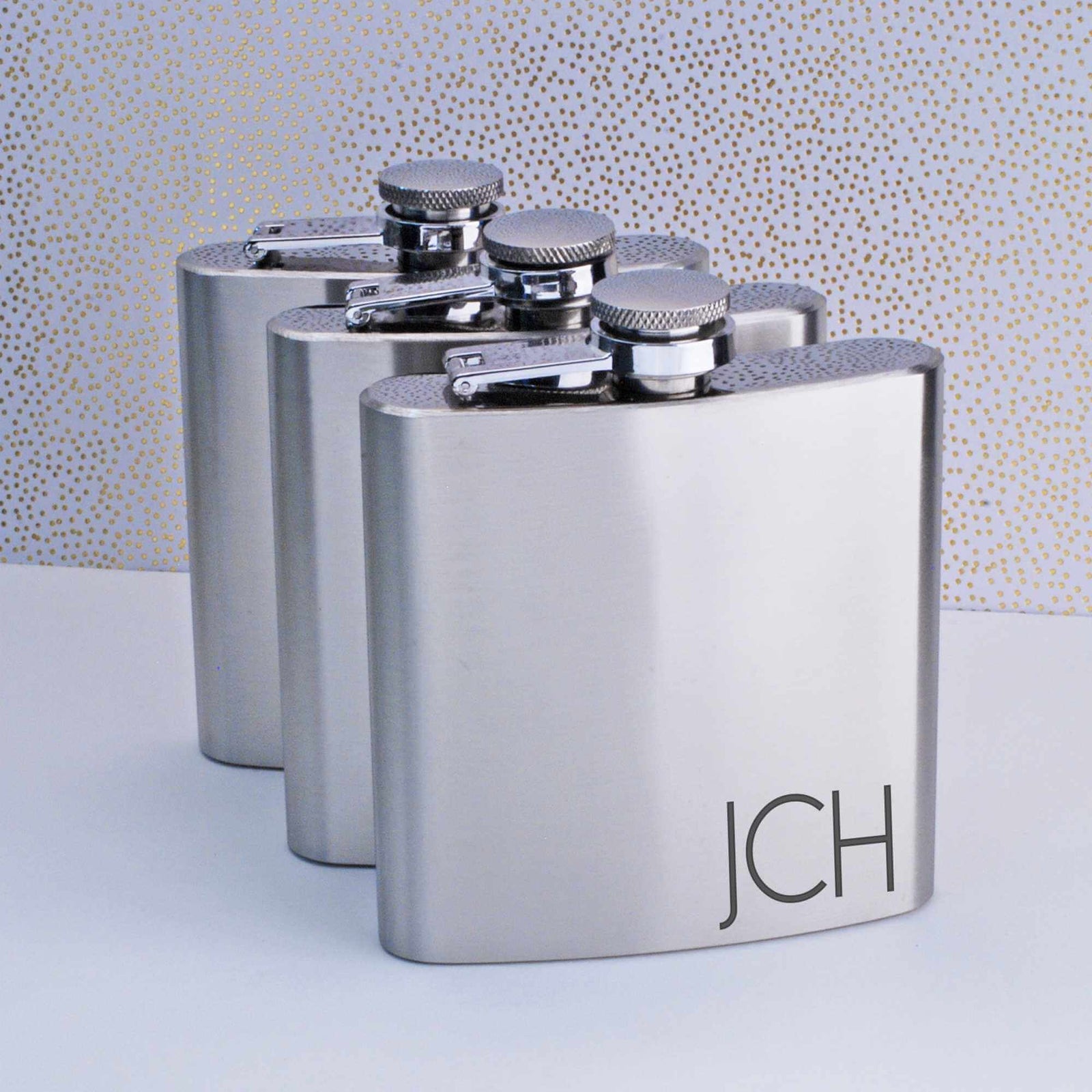 Monogram Flask in Sans Serif Font