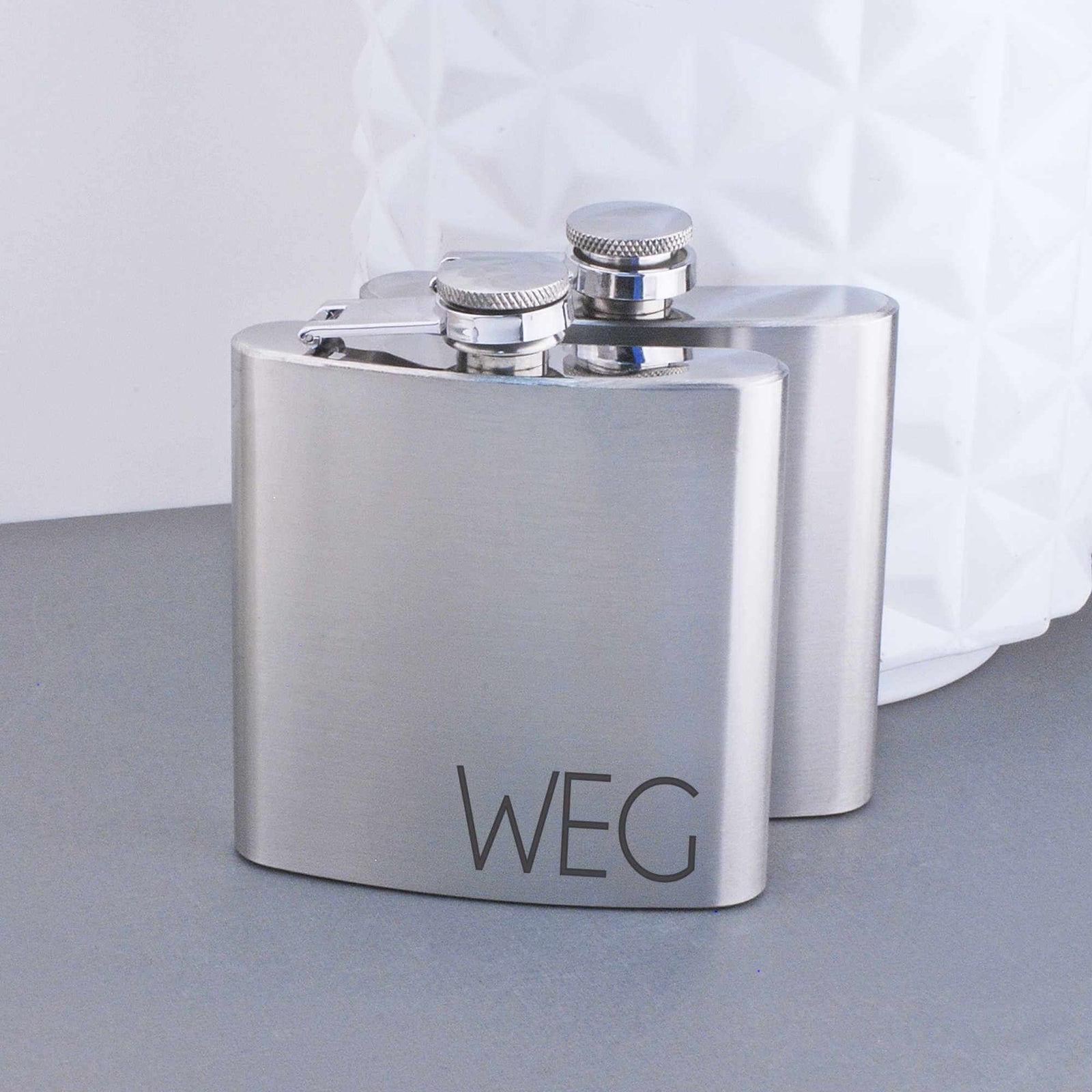 Monogram Flask in Sans Serif Font