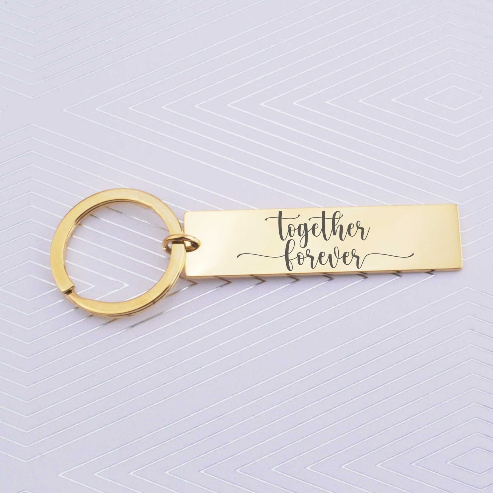 Together Forever' - Personalized Anniversary Keychain – Keychain – Love, Georgie