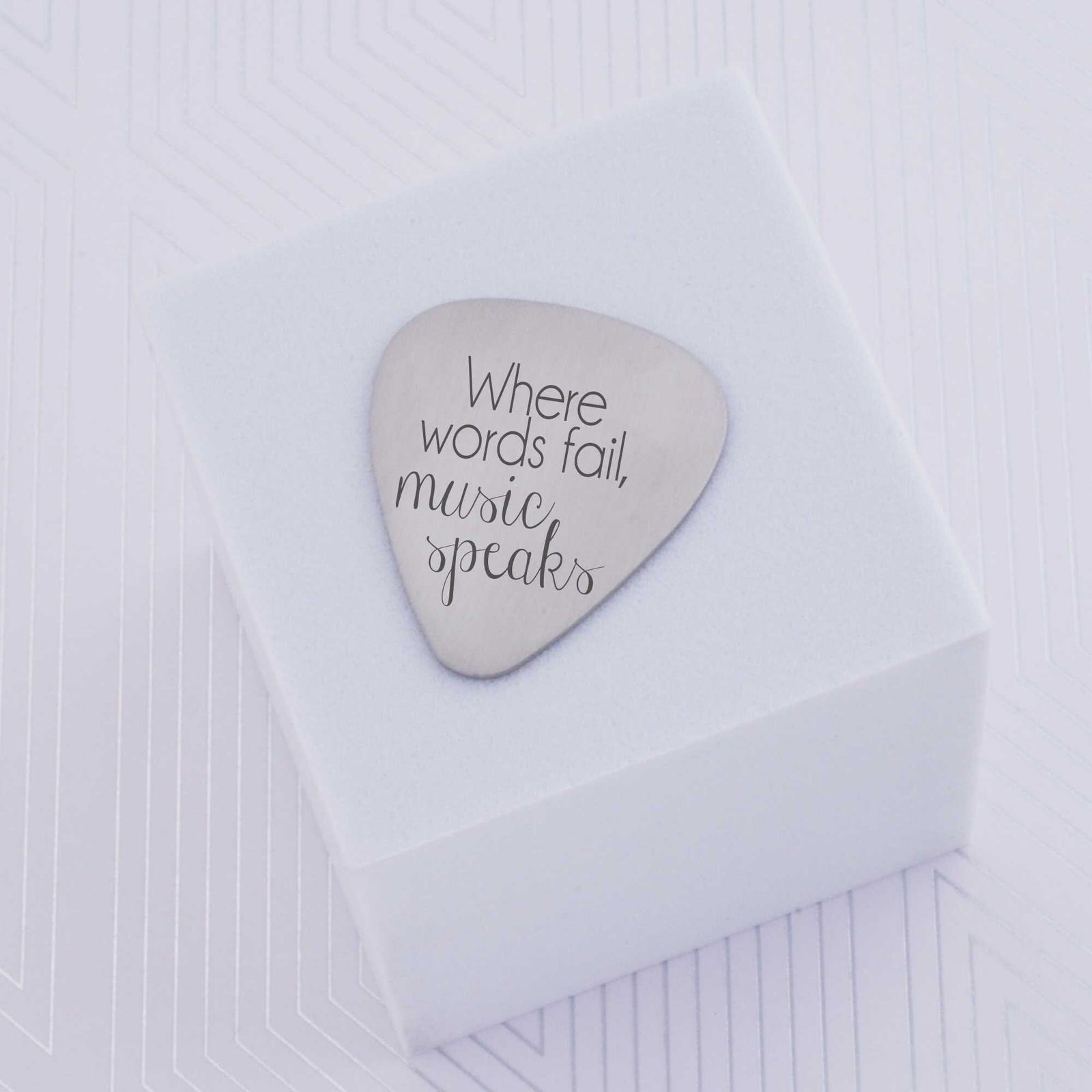 Where Words Fail Music Speaks Guitar Pick – Guitar Pick – Love, Georgie