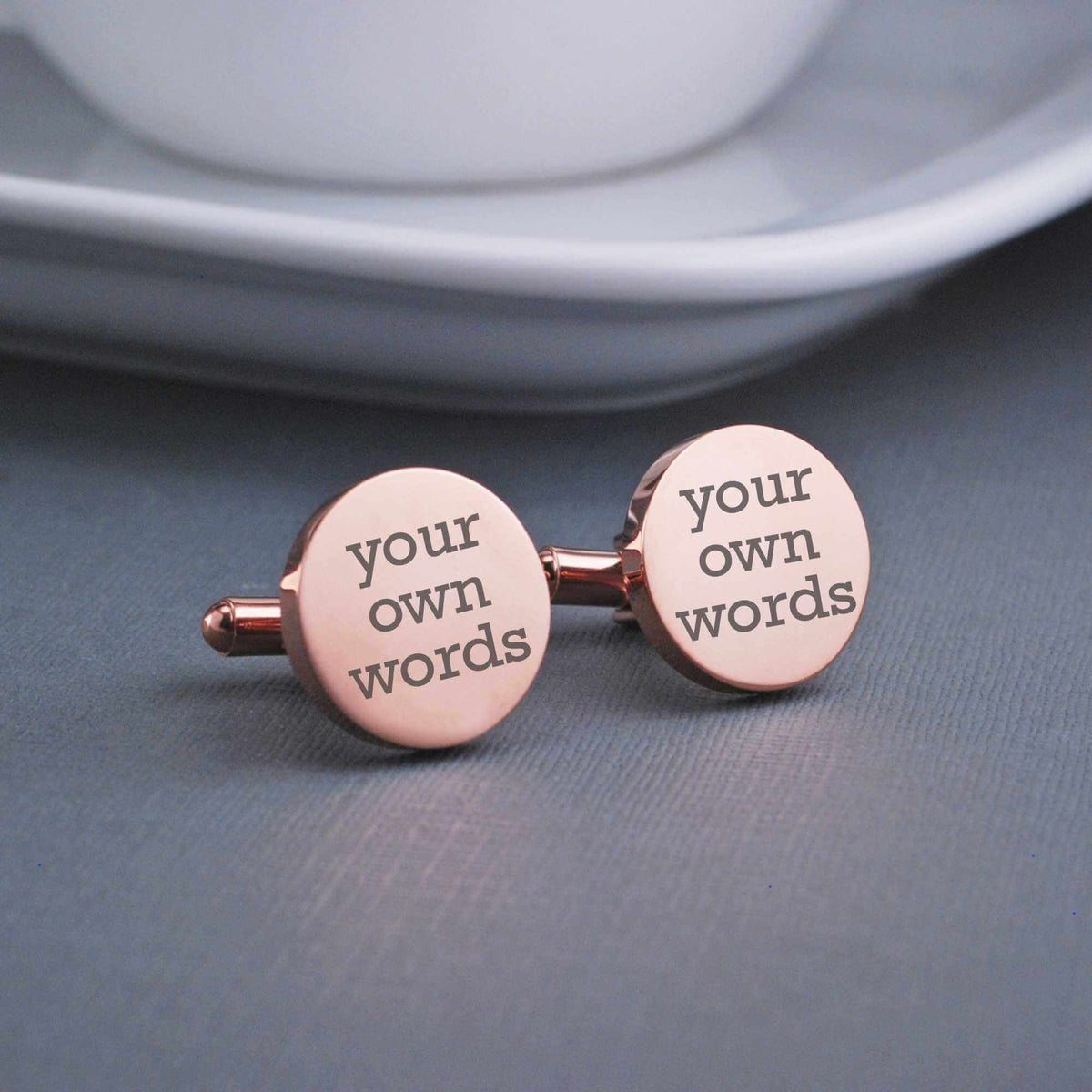Cufflinks Engraved with Your Own Words