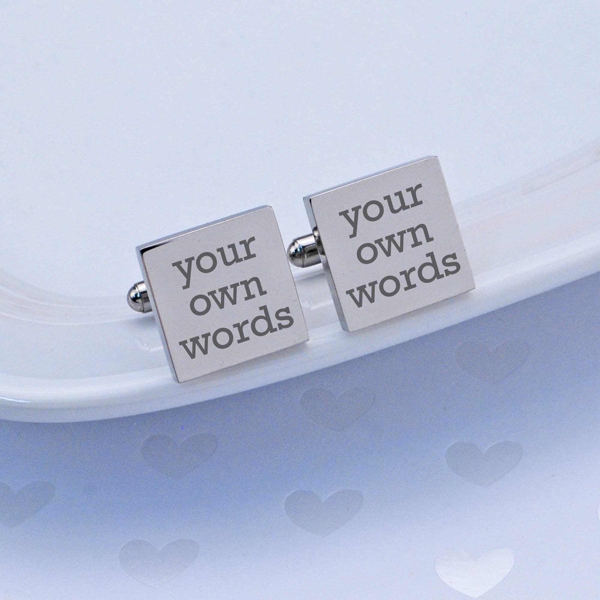 Cufflinks Engraved with Your Own Words